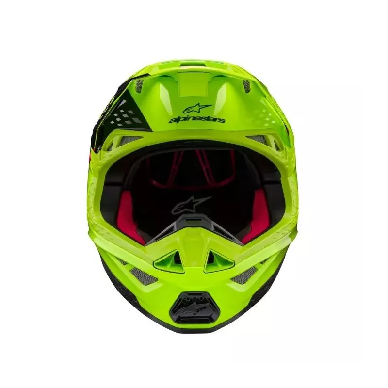 Casque Alpinestars S-M10 Unite Jaune Fluo Noir Diva Rose Brillant Casque Alpinestars S-M10 Unite Jaune Fluo Noir Diva Rose Brillant