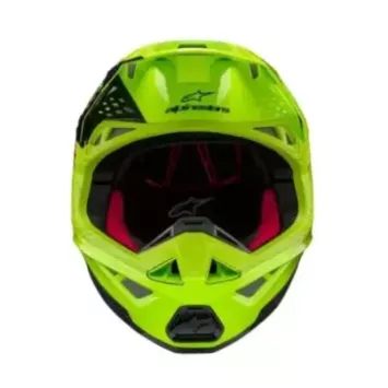 Casque Alpinestars S-M10 Unite Jaune Fluo Noir Diva Rose Brillant