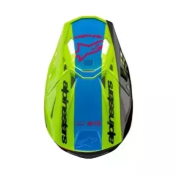 Casque Alpinestars S-M10 Unite Jaune Fluo Noir Diva Rose Brillant