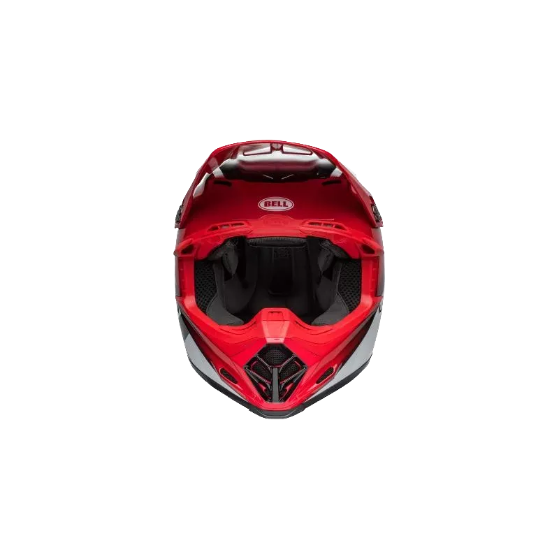 Casque BELL Moto 9S Flex Rail Gloss Rouge Blanc