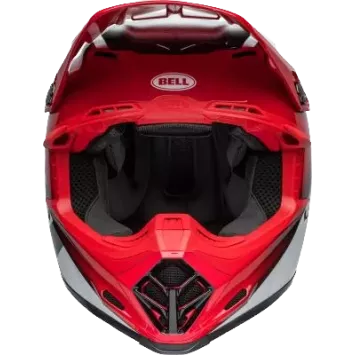 Casque BELL Moto 9S Flex Rail Gloss Rouge Blanc