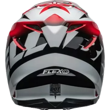 Casque BELL Moto 9S Flex Rail Gloss Rouge Blanc