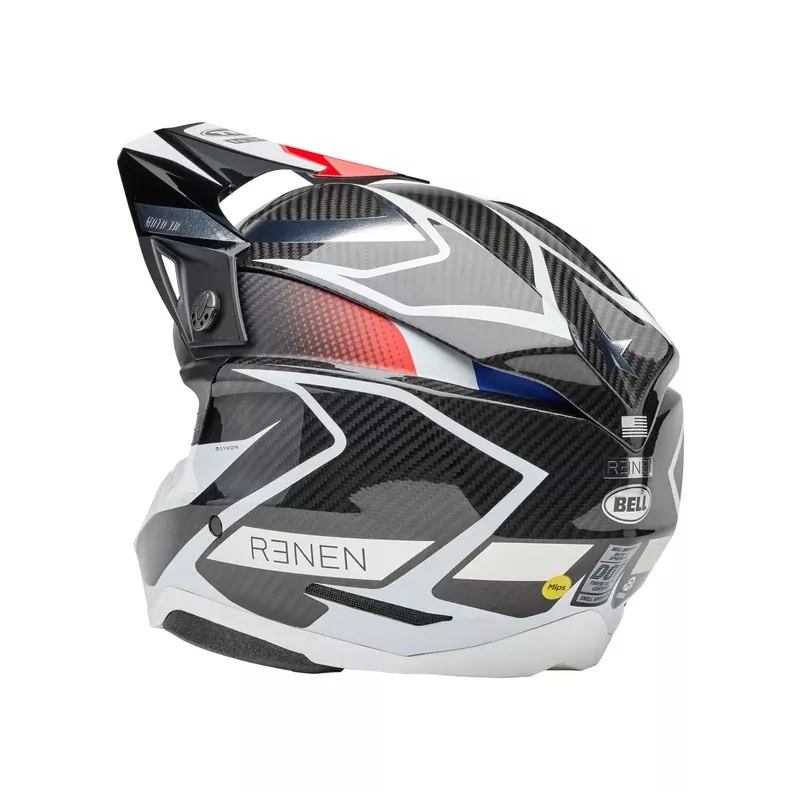 Casque BELL Moto 10 Spherical Mips Renen Raycon Matte Gloss Black/White