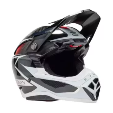 Casque BELL Moto 10 Spherical Mips Renen Raycon Matte Gloss Black/White