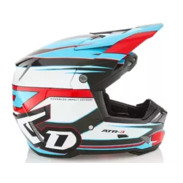 Casque 6D ATR-3 Hyper Cyan Rouge Brillant