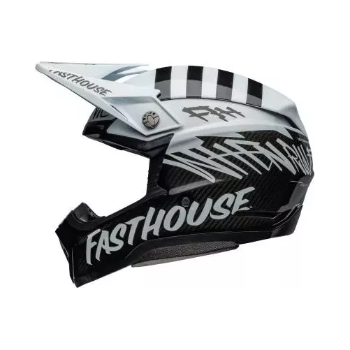 Casque BELL Moto 10 Spherical Fasthouse Mod Squad Gloss Blanc Noir