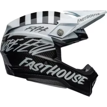 Casque BELL Moto 10 Spherical Fasthouse Mod Squad Gloss Blanc Noir