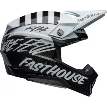 Casque BELL Moto 10 Spherical Fasthouse Mod Squad Gloss Blanc Noir