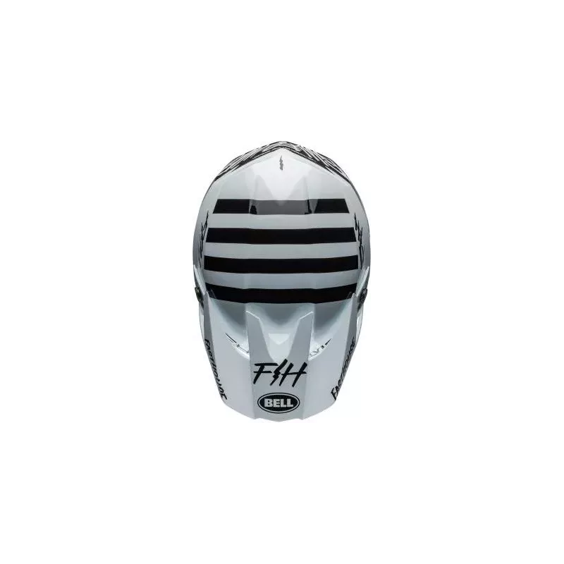 Casque BELL Moto 10 Spherical Fasthouse Mod Squad Gloss Blanc Noir