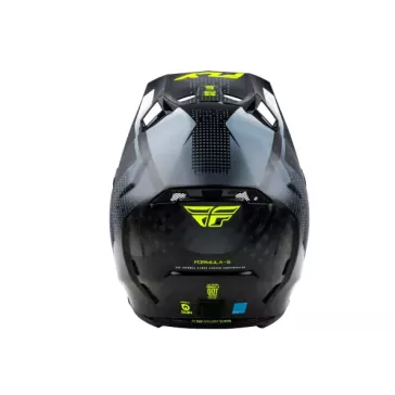 Casque FLY RACING Formula S Carbon Protocol - noir carbone/gris/jaune
