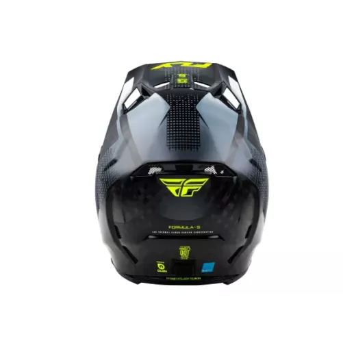 Casque FLY RACING Formula S Carbon Protocol - noir carbone/gris/jaune