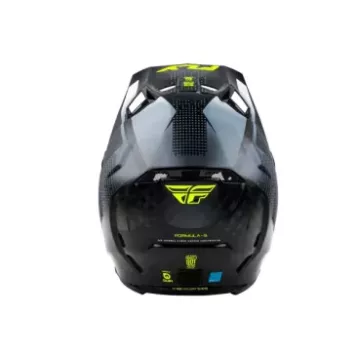 Casque FLY RACING Formula S Carbon Protocol - noir carbone/gris/jaune