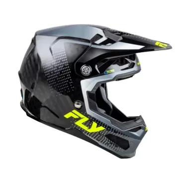 Casque FLY RACING Formula S Carbon Protocol - noir carbone/gris/jaune