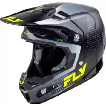 Casque FLY RACING Formula S Carbon Protocol - noir carbone/gris/jaune
