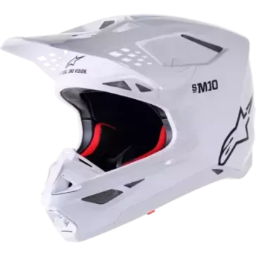 Casque ALPINESTARS S-M10 Solid blanc / Noir