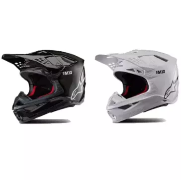 Casque ALPINESTARS S-M10 Solid blanc / Noir