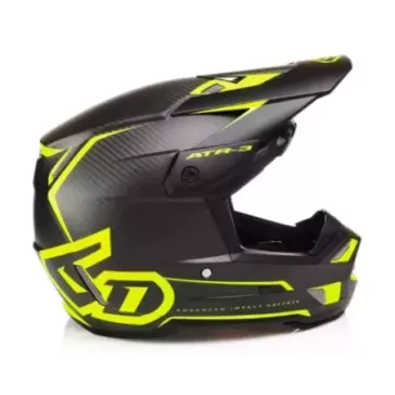 Casque 6D ATR-3 Nova Jaune Matt Carbone