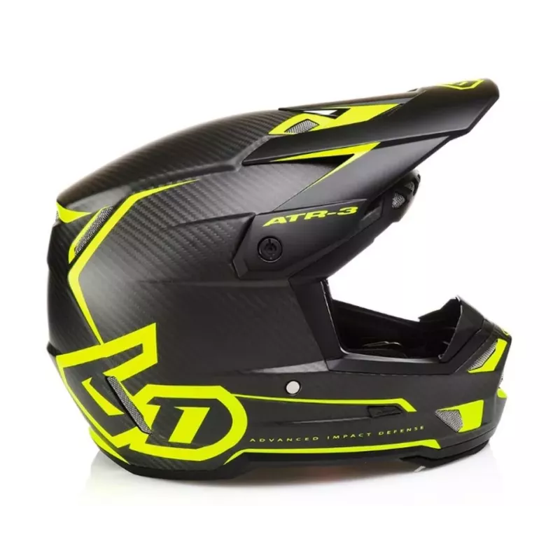 Casque 6D ATR-3 Nova Jaune Matt Carbone