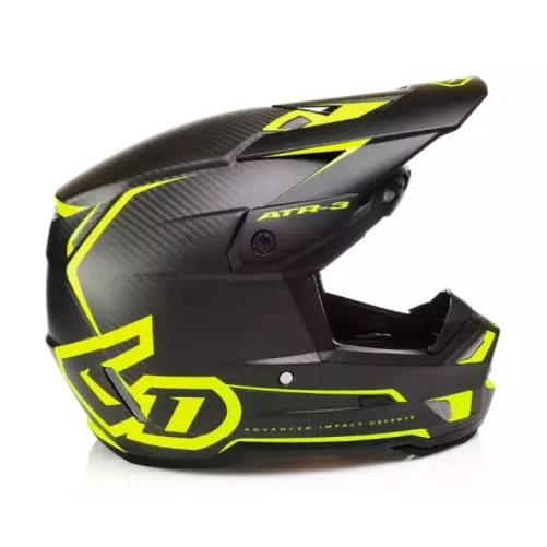 Casque 6D ATR-3 Nova Jaune Matt Carbone