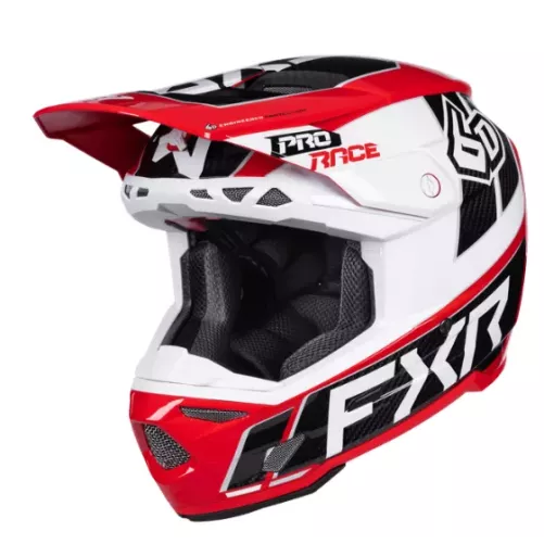 CASQUE FXR X 6D ATR-3 CARBONE Rouge Blanc Cayenne