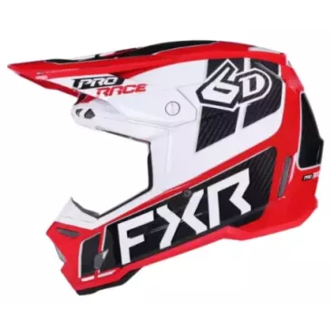 CASQUE FXR X 6D ATR-3 CARBONE Rouge Blanc Cayenne