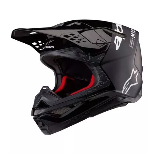 Casque Alpinestars S-M10 Flood Noir Gris Foncé Matt & Brillant