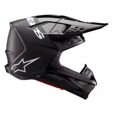Casque Alpinestars S-M10 Flood Noir Gris Foncé Matt & Brillant