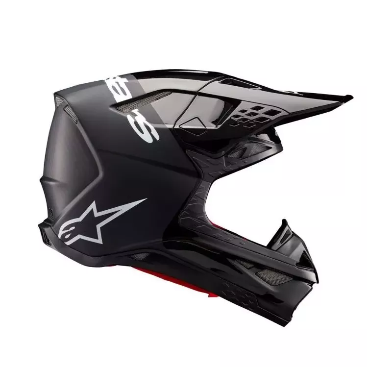 Casque Alpinestars S-M10 Flood Noir Gris Foncé Matt & Brillant