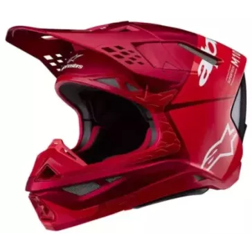 Casque Alpinestars S-M10 Flood Noir Gris Foncé Matt & Brillant