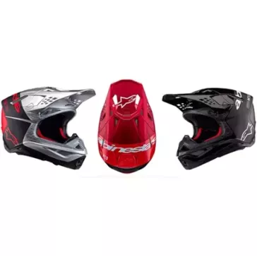Casque Alpinestars S-M10 Flood Noir Gris Foncé Matt & Brillant
