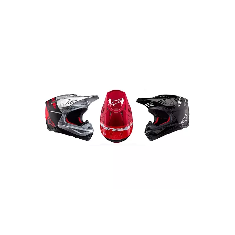 Casque Alpinestars S-M10 Flood Noir Gris Foncé Matt & Brillant Casque Alpinestars S-M10 Flood Noir Gris Foncé Matt & Brillant