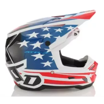 Casque 6D ATR-3 Patriot Rouge Blanc Bleu Brillant