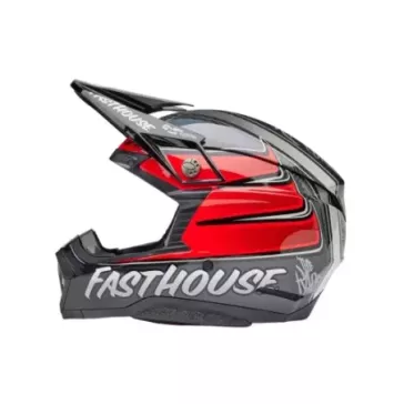 Casque BELL Moto 10 Spherical Mips Spherical Mips - Fasthouse DITD 2025 Noir/rouge