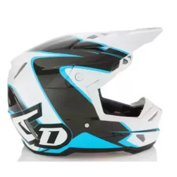 Casque 6D ATR-3 Wave Cyan Blanc Brillant