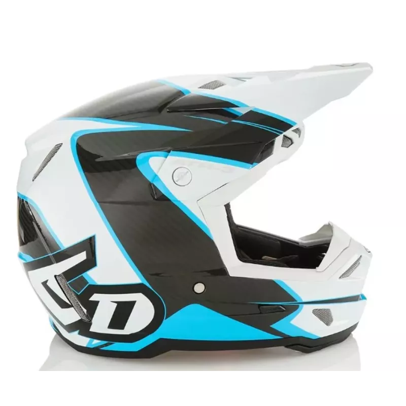 Casque 6D ATR-3 Wave Cyan Blanc Brillant