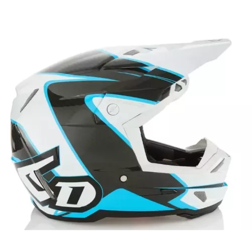 Casque 6D ATR-3 Wave Cyan Blanc Brillant