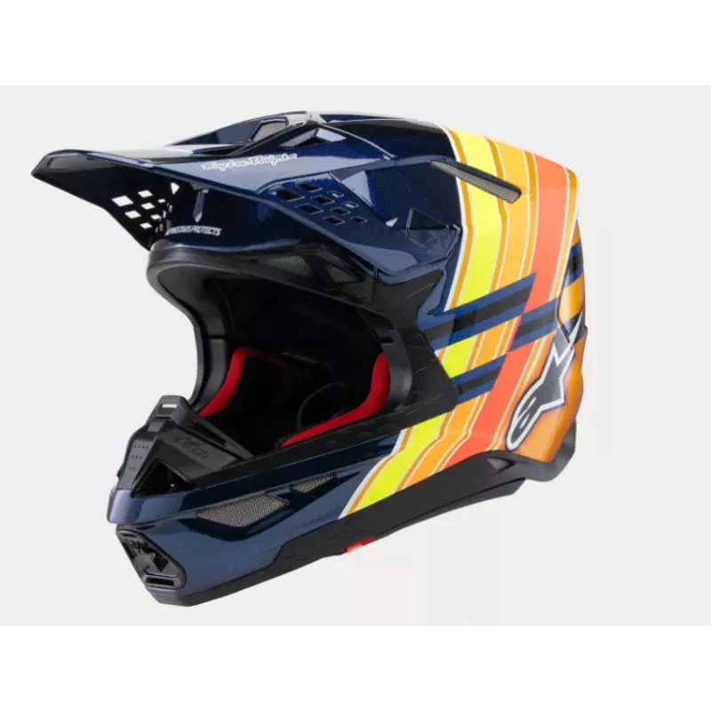 Casque ALPINESTARS S-M10 TLD Edition 25 Blue Orange Jaune Fluo Rouge