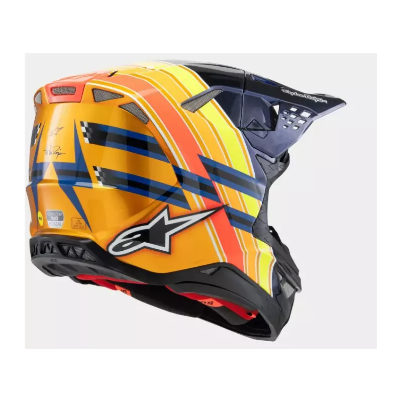 Casque ALPINESTARS S-M10 TLD Edition 25 Blue Orange Jaune Fluo Rouge