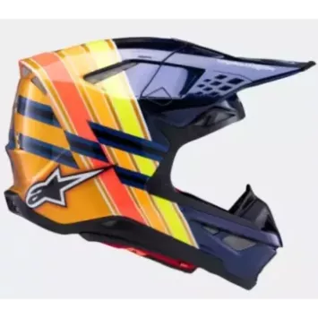 Casque ALPINESTARS S-M10 TLD Edition 25 Blue Orange Jaune Fluo Rouge
