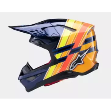 Casque ALPINESTARS S-M10 TLD Edition 25 Blue Orange Jaune Fluo Rouge