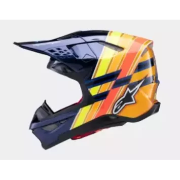 Casque ALPINESTARS S-M10 TLD Edition 25 Blue Orange Jaune Fluo Rouge