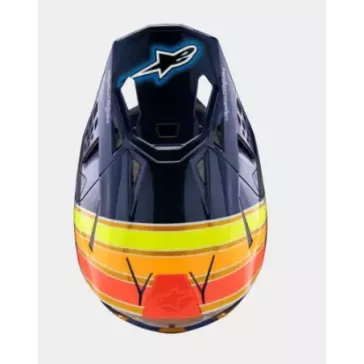 Casque ALPINESTARS S-M10 TLD Edition 25 Blue Orange Jaune Fluo Rouge