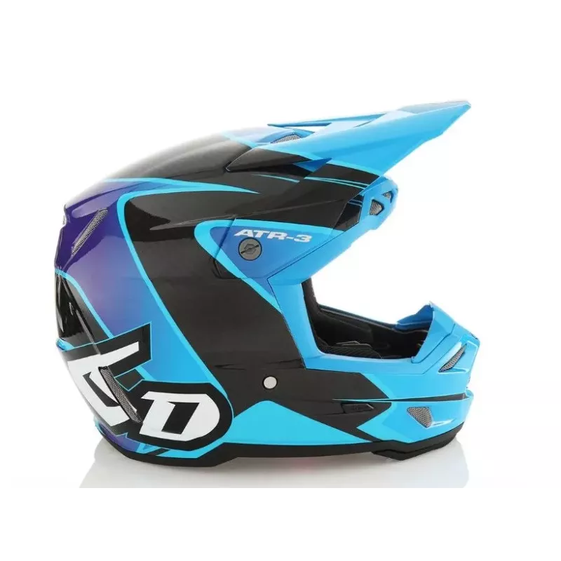 Casque 6D ATR-3 Wave Cyan Bleu Violet Brillant