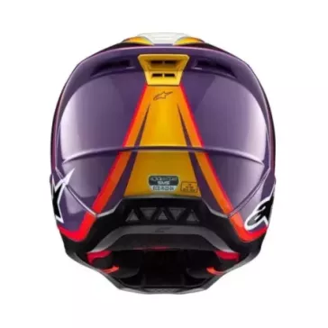 Casque Alpinestars S-M5 Sail Violet Noir Argent Brillant