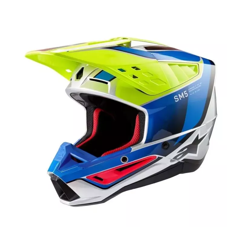 Casque Alpinestars S-M5 Sail Violet Noir Argent Brillant Casque Alpinestars S-M5 Sail Violet Noir Argent Brillant