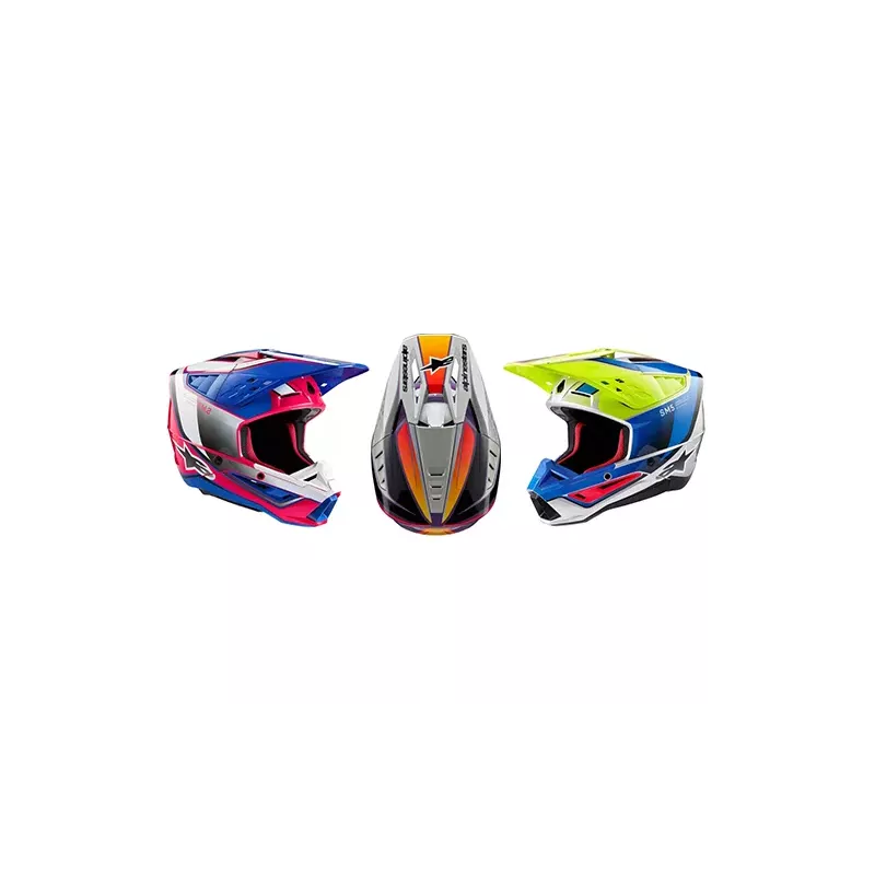 Casque Alpinestars S-M5 Sail Violet Noir Argent Brillant Casque Alpinestars S-M5 Sail Violet Noir Argent Brillant