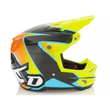 Casque 6D ATR-3 Wave Jaune Fluo Cyan Orange Brillant