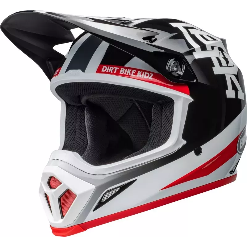 Casque BELL MX9 Mips Twitch DBK 24 Gloss blanc et noir Casque BELL MX9 Mips Twitch DBK 24 Gloss blanc et noir
