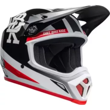 Casque BELL MX9 Mips Twitch DBK 24 Gloss blanc et noir
