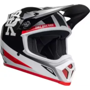 Casque BELL MX9 Mips Twitch DBK 24 Gloss blanc et noir